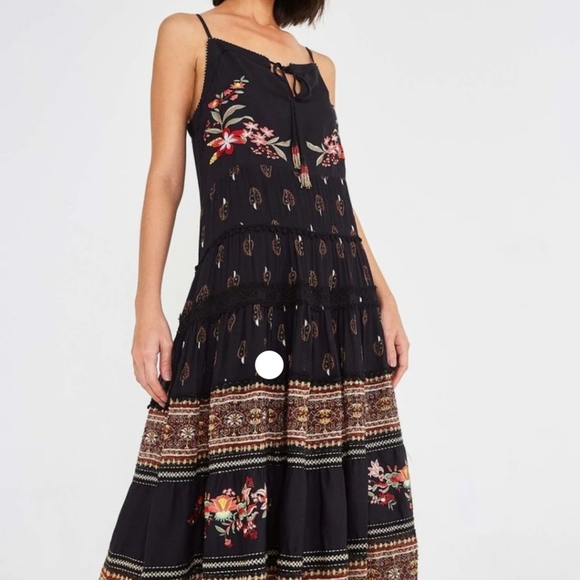 Farm Rio Winter Magic Maxi Dress, Size Small - Picture 10 of 12